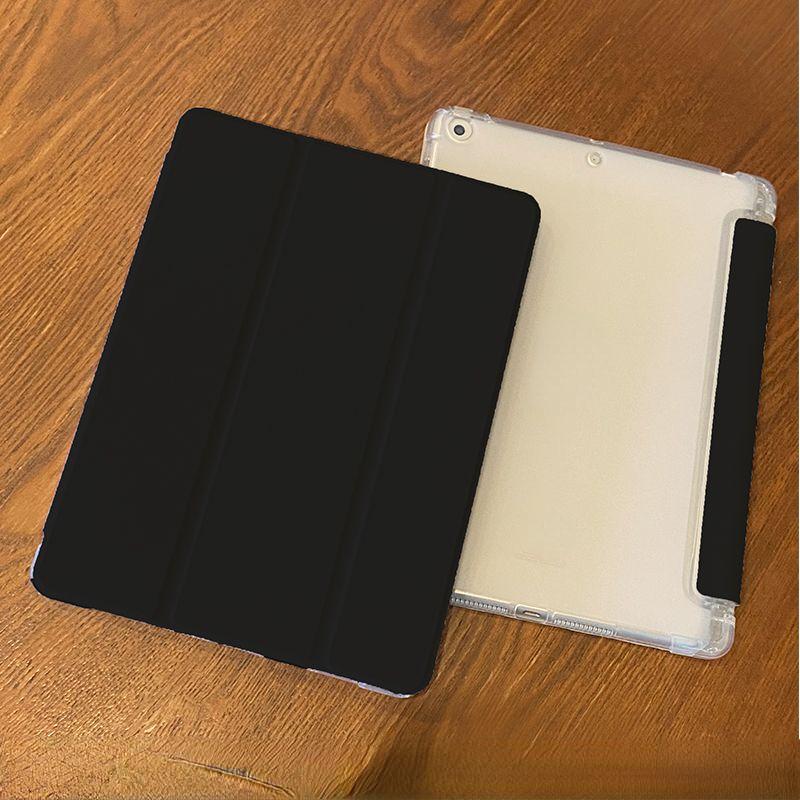 Для iPad pro 11 12,9 2018/2020/21/22 чехол Новый многоцветный сплошной цвет силиконовый плоский защитный чехол Air1/2/3/4/5 тройной складной клапан с гнездом для ручки