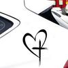 1PC Love Heart Cross Car Stickers DIY Waterproof Vinyl Decals for Auto Rear Window Body Bumper Trunk Funny Vehicle Decoration