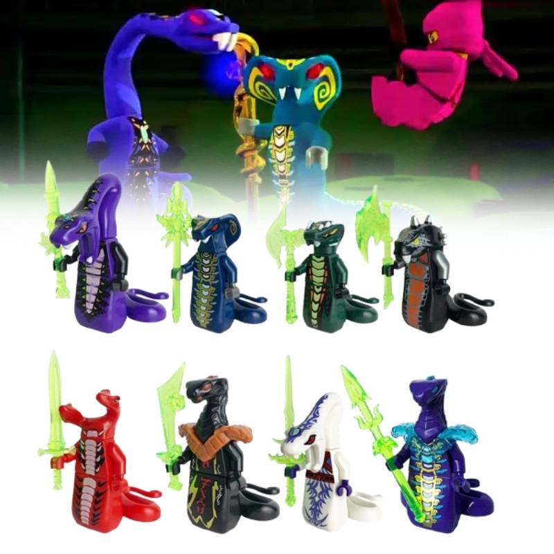 Конструктор Змея Ниндзяго с оружием Обучающая модель Детские подарки на день рождения