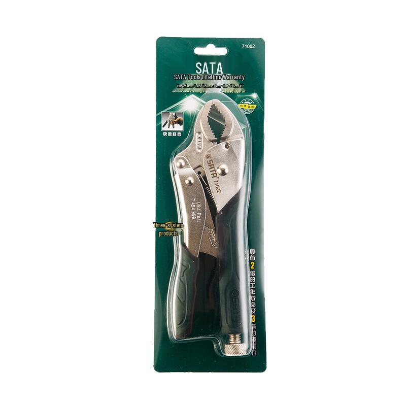 SATA 71002 10-дюймовые клещи с изогнутыми губками и механизмом быстрого освобождения