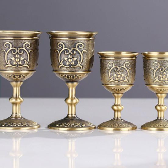 Practical Anti-fall Electroplating Nice-looking Antique Mini Wine Pot Cups Party Decor Wine Jug