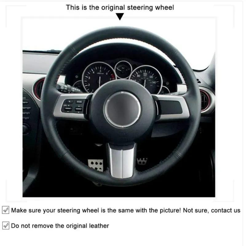Для Mazda MX-5 MX5 2006-2015 Mazda RX-8 RX8-2011 CX-7 CX7 2007-2009 Оплетка Чехол на Руль Автомобиля Кожа Замша Салон Автомобиля