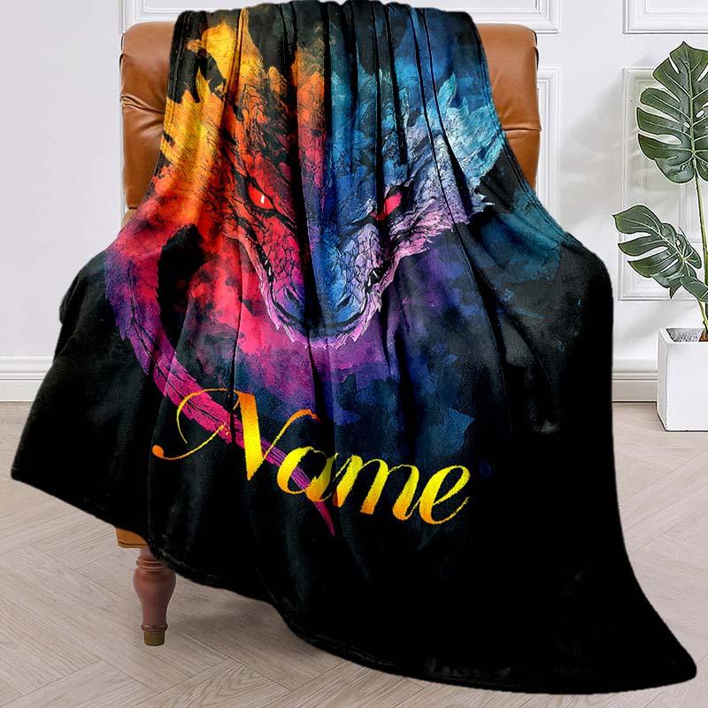 Color Faucet Customize Your Name Blanket Used For Chair Office Sofa Bed Camping Soft And Warm Giving Friends And Relatives Birthday Graduation Gift