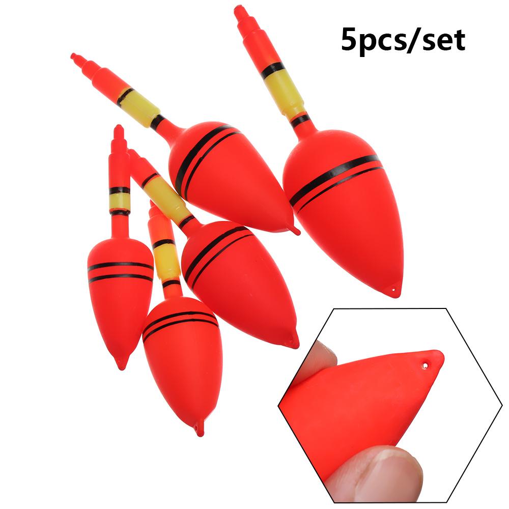 5pcs/set New Plastic Luminous Eva Foam Fishing Night Float Ball Boia Light Stick