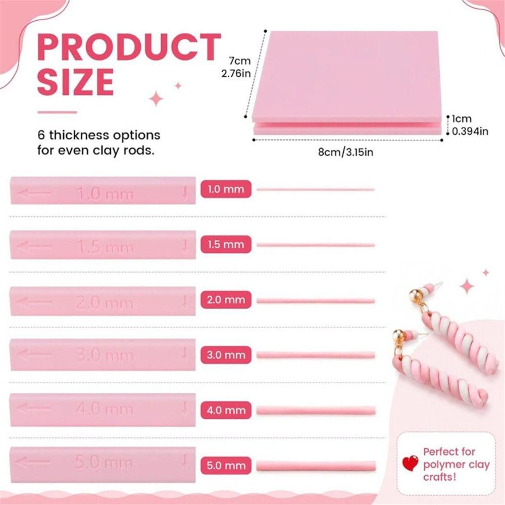 Plastic Polymer Clay Bead Roller Grooved Guide Clay Tube Guide  For Jewelry Making