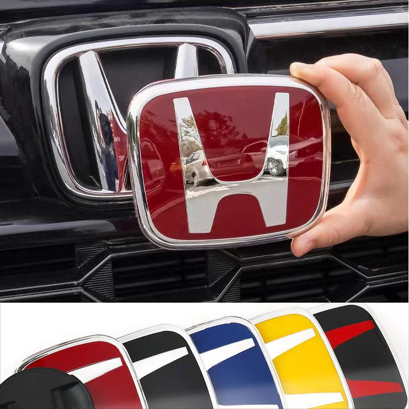 dnbn1 Car Front Rear Logo Grille Emblem Sticker Accessory For Honda Civic FIT Accord Prelude CRV 5th Mugen City CRZ CRX Jazz HRV Pilot