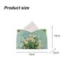 Oil Painting Tissue Case Leather Car Tissue Box Creative Napkin Holder  Home