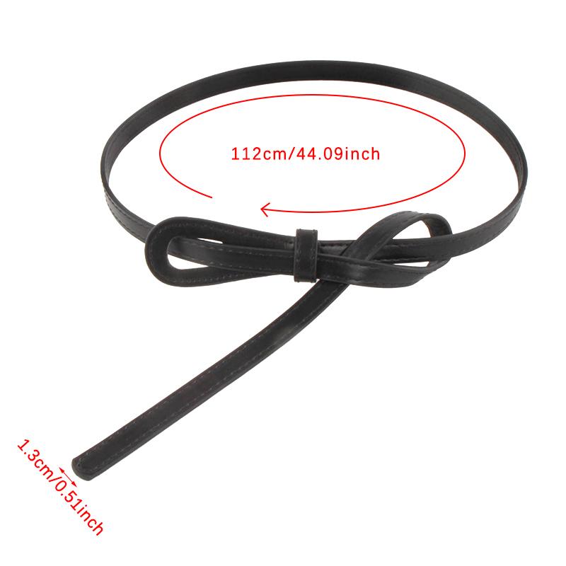 Тонкие ремни с узлом для женщин, женский пояс из искусственной кожи, длинные женские дизайнерские аксессуары для платья, пояс