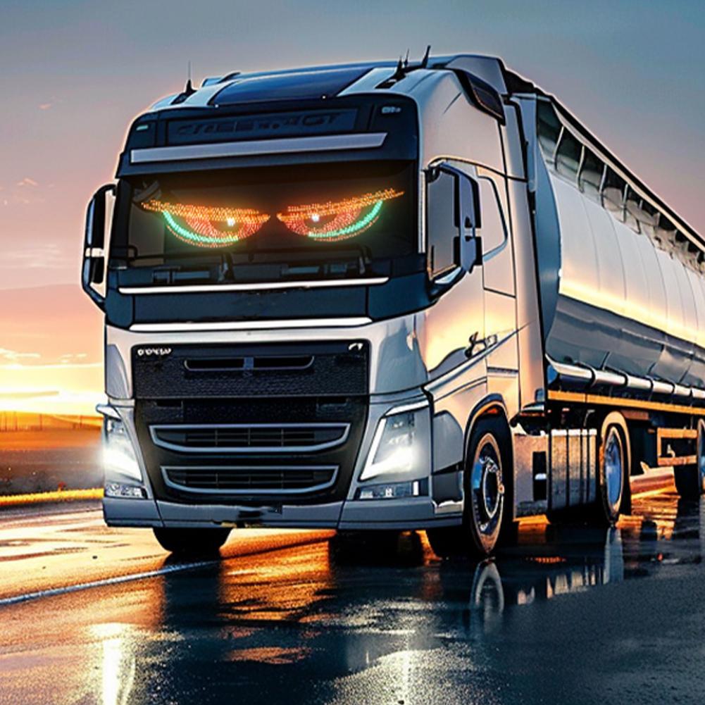 2 шт. модернизированный автомобильный светодиодный декоративный фонарь Devil's Eye, задний предупреждающий фонарь для переднего окна, красный атмосферный фонарь Devil Eye, аксессуары для украшения автомобиля