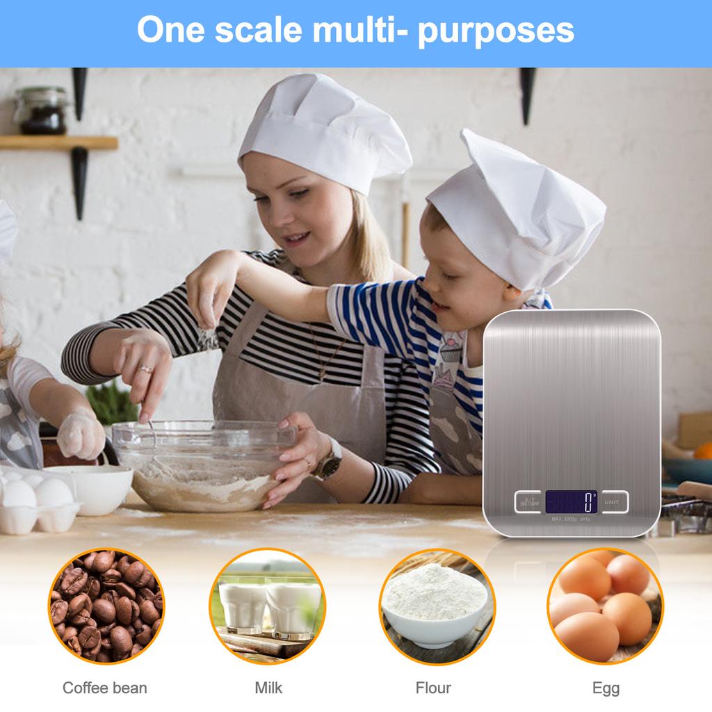Кухонные весы Цифровые пищевые весы 10 кг Диапазон измерения для приготовления пищи выпечки г фунт унция мл кг молоко мл