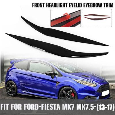 1 пара Накладки-реснички на фары для Ford Fiesta MK7 MK7.5 2013-2017