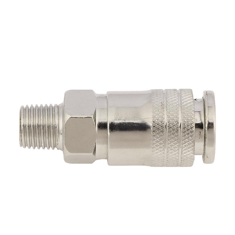 Air Compressor G1/4 Male Thread Pneumatic Fittings Adapter Metal Quick Connector Eu Standard For Air Power Tools Accessories