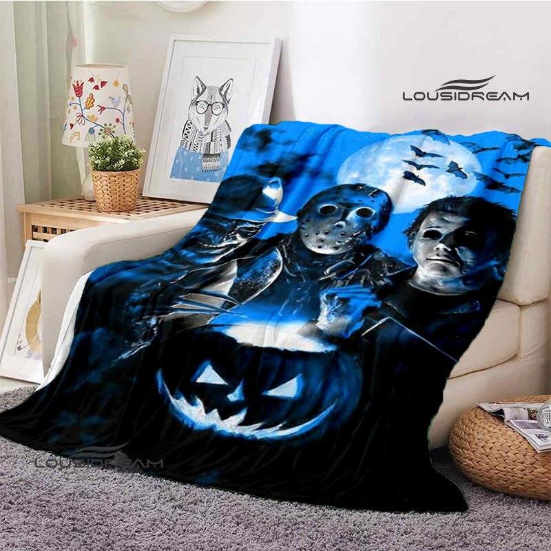 Friday the 13th Jason Print Blanket Fashion Home Decor Flannel Soft Cozy Blanket Home Travel Essential Birthday Gifts