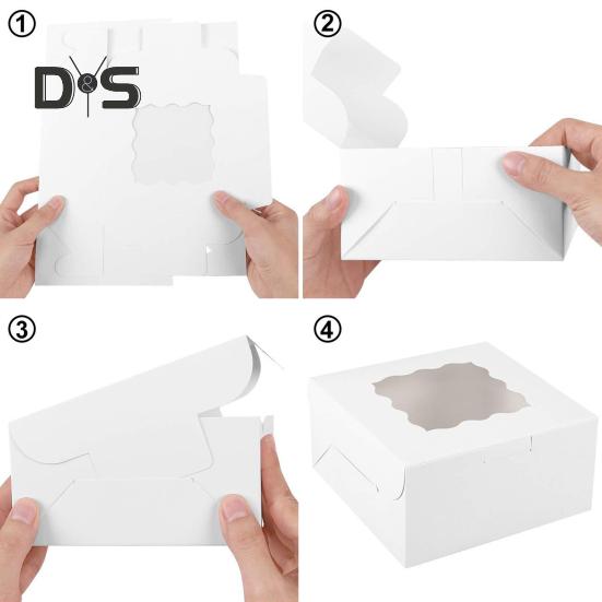 10 шт. прочная загрузочная коробка для печенья большой емкости полезная белая/коричневая упаковка для выпечки десертов