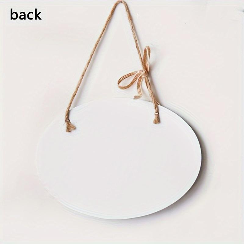 1Set (50Pcs) Rustic Oval Hanging Sign - Blank for DIY Personalization, Ideal for Home & Event Decor