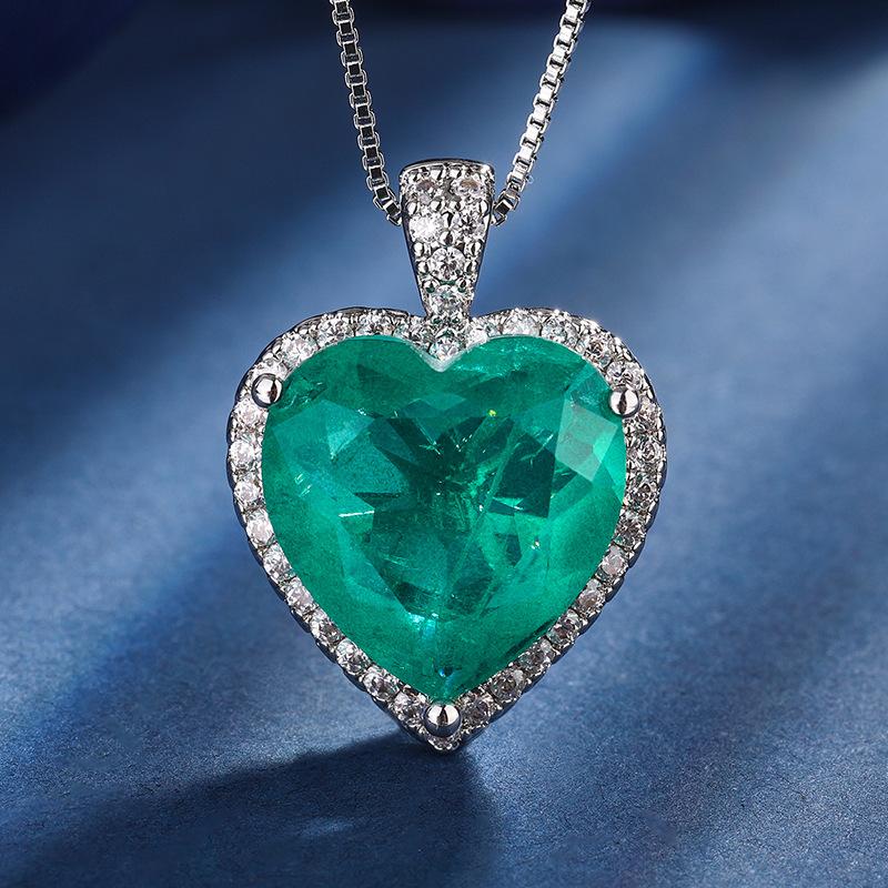 Ювелирные изделия Медное основание Позолоченные Имитация цвета Сокровище Подвеска в форме сердца Серьги Универсальный набор Женщины 15 * 15-9 * 9