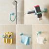 Shower Head Holder Adhesive Towel Hanger Rack Bathroom Organizer No Drilling Rack Hanger for Bath Ball Bathroom Storage Accessories