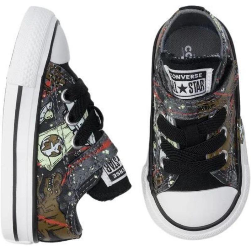 Converse Кеды для малышей All Star Низкие Обувь для ходьбы Комфорт Универсальные Серый Черный Белый 765394C