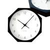Настенные часы KATOMOKU Muku Clock 7 Восьмиугольные Черные km-60BKRC8 с плавным ходом секундной стрелки, 30,0 см (Радиоуправляемые часы)