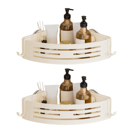 Suction Cup Corner Shelf Triangle Corner Shower Caddy No Drilling Adjustable Bathroom Organizer with Towel Bar Storage Rack for Shower Kitchen