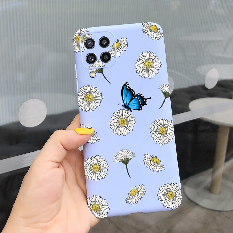 Чехол для Samsung M32 Силиконовая задняя крышка Чехол для телефона с цветами Для Samsung Galaxy M32 M12 M42 M52 A12 A22 A32 A42 A52 A72 5G Мягкий чехол