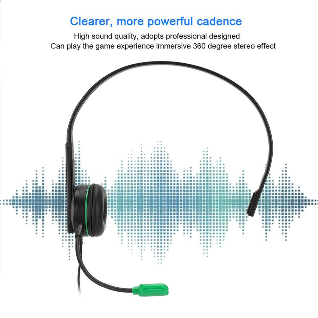 Односторонняя гарнитура игровая гарнитура с креплением на голову для XBOX one черная зеленая