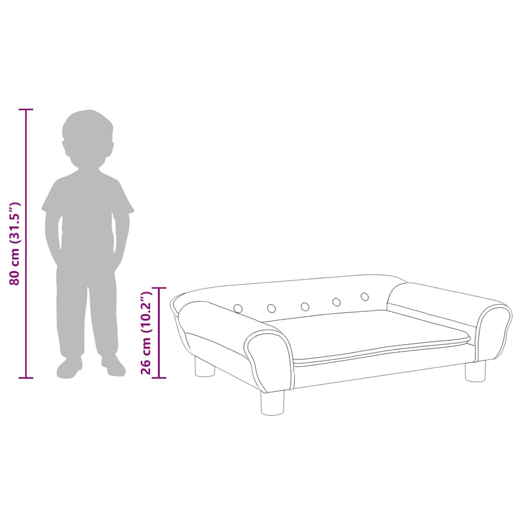 Kids Sofa Pink 70x45x26 cm Velvet