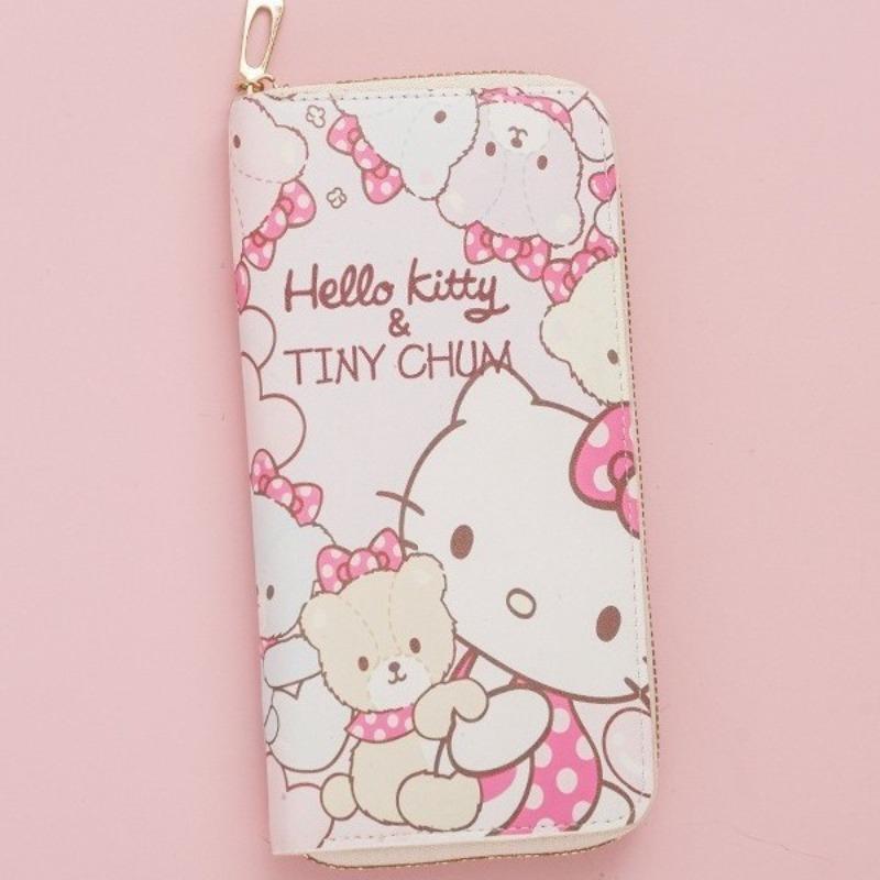 Fresh Japanese Cute Kitten Lady Wallet Girls Wallet Long Zipper Texture Student Card Bag New