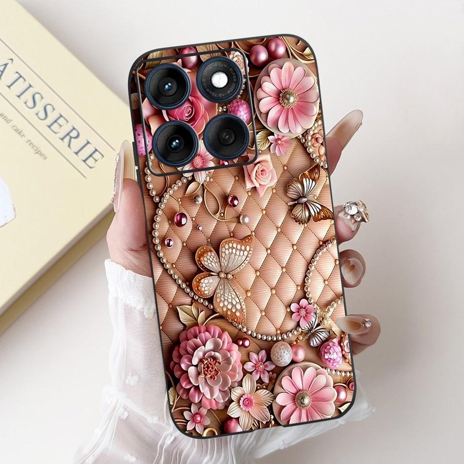 For Motorola Edge 60 Pro Case Moto Edge 60 Fusion Cover New Fashion Flower Soft Silicone Bumper For Moto Edge 60 60s Edge60 Capa