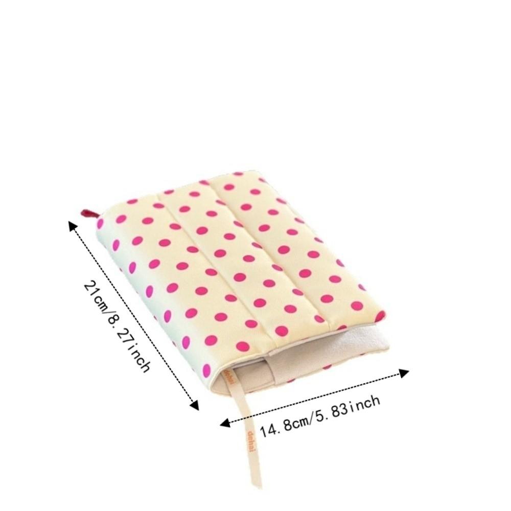 Quilted Fabric Book Cover Soft Diary Book Jacket Dopamine Polka Dot Book Protector Sketchbooks
