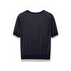 LESS 2025 Summer Round Neck Short Sleeve Sweater