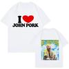 Смешные Мужские Женские Свинья Футболки Топы John Pork Is Calling Answer Call Phone Рубашка Футболка 90-х Готическая Хип-хоп Футболка Уличная Одежда