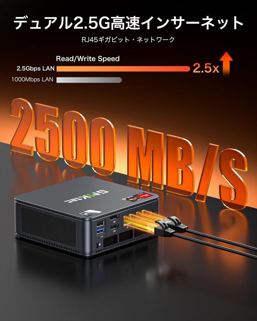 GMKtec Mini PC AMD Ryzen 5 6600H Max Mini Gaming PC Mini PC DDR5 16GB 512GB SSD Windows11 Pro Mini Computer 3 Screen Output LAN WiFi6 Nucbox M6 Small