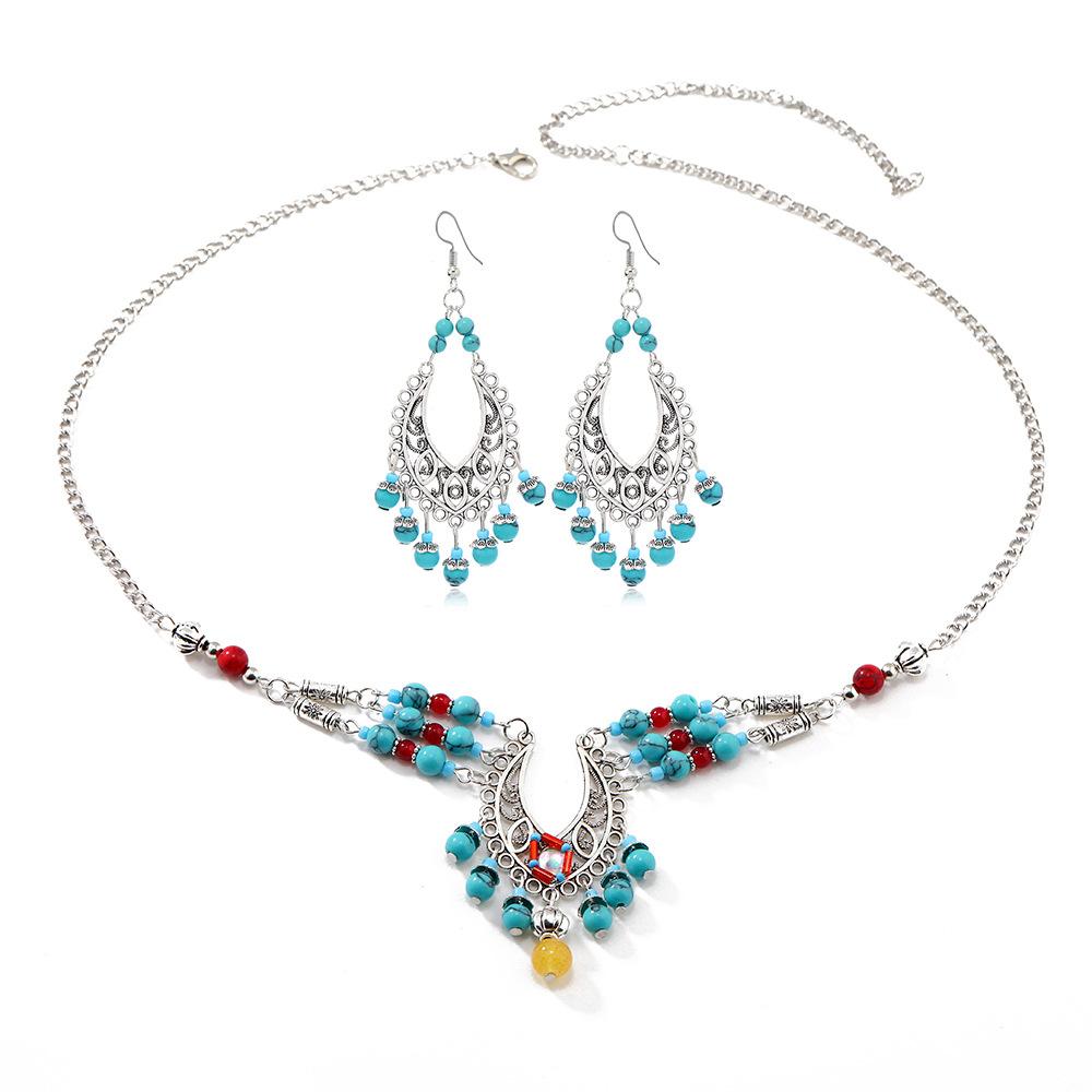 Аксессуары для волос Экзотические ретро-аксессуары для лба с кисточками Супер Фея Цепочка для волос Ожерелье двойного назначения Богемный комплект ювелирных изделий