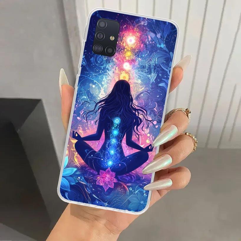 Yoga Chakra Spiritual Energy Universe Phone Case for Samsung Galaxy A52 A32 A22 A12 A02S A50S A30S A10S Note 20 Ultra 10 Plus S1