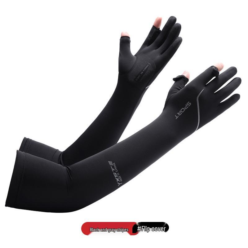 Унисекс Рукава из ледяного шелка для защиты от солнца на весну/лето – Дышащие, конструкция без двух пальцев для вождения и езды