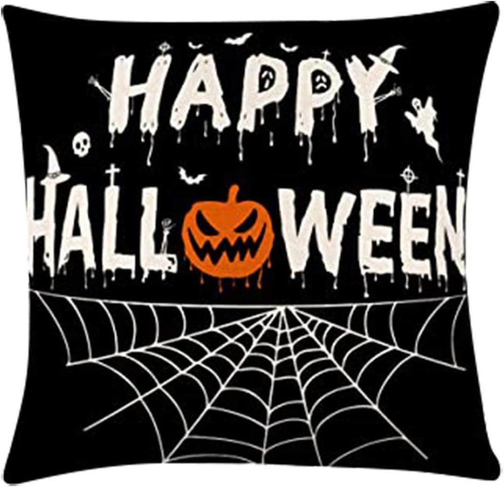 Хэллоуин ужас тыква летучая мышь паутина наволочка с принтом бытовая гостиная диван украшение квадратная наволочка