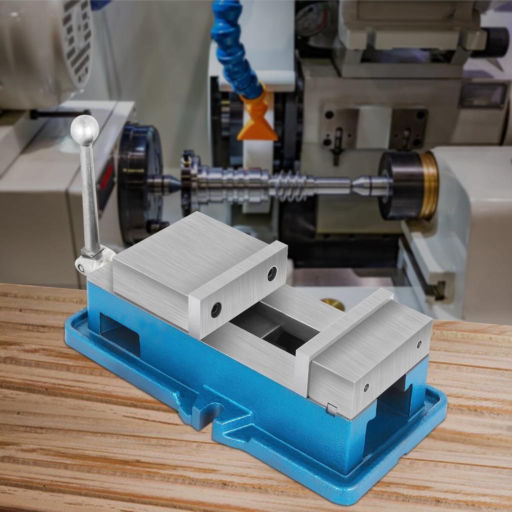 Non Swivel Milling Lockdown Vise 4 Inch Precision Bench Clamp 100mm Width Drill Press Clamp 4 Inch Jaw Opening for Finishing Milling Machines Drilling