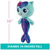 Gabby's Dollhouse 14-inch Interactive Talking MerCat Plush Toy for Kids with Lights, Music, and Phrases, for Girls and Boys Ages 3+