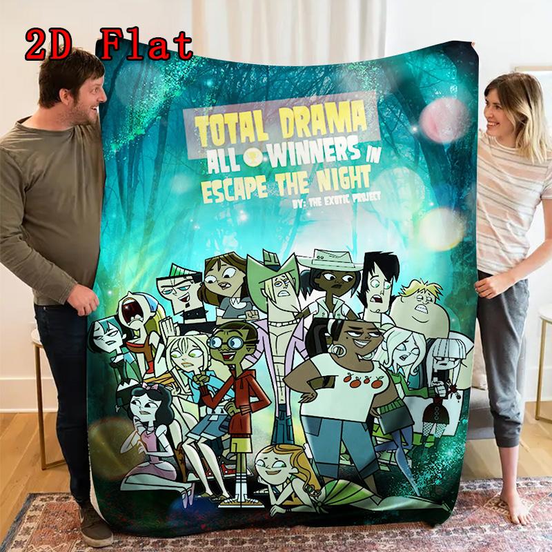 Total Drama 2D Flat Pattern Flannel Blanket High quality All Seasons Warmth and Comfort Perfect for Christmas Gifts.DMT0925219