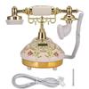MS-9100 Round Base Ceramic European Rose Retro Telephone for Automatic Detection To FSK DTMF