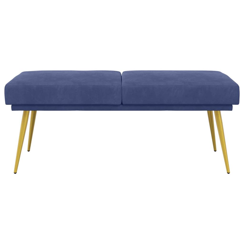 Double Layer Bench Police Blue 120 x 45 x 46 cm Velvet