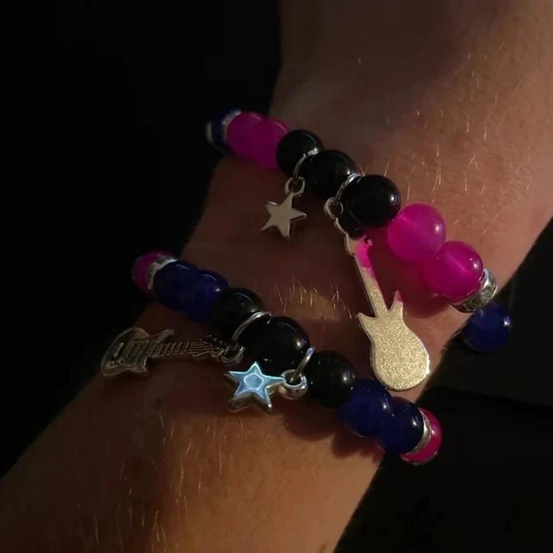 2 шт./компл. модный браслет с бусинами для пары, одинаковые браслеты для девочек-телевизоров, которые действительно заботятся, браслеты в стиле альбома, ювелирные изделия для друзей, подарок