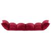 Foldable Floor Chair Wine Red Fabric