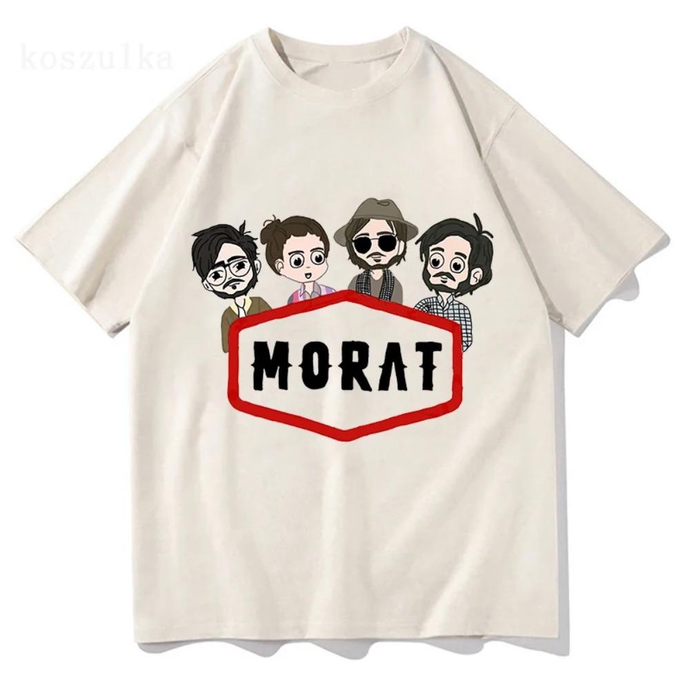 Morat Si Ayer Fuera Hoy Тур по США Футболка 2026 Мужская/Женская Харадзюку Винтажная Графическая Футболка Классическая Унисекс Высококачественные Хлопковые Рубашки