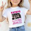 Music Singer Katseye T Shirt Boys Girls Short Sleeve Cartoon T-shirt Kids Streetwear Y2K Tees Tops Summer Children's Clothing