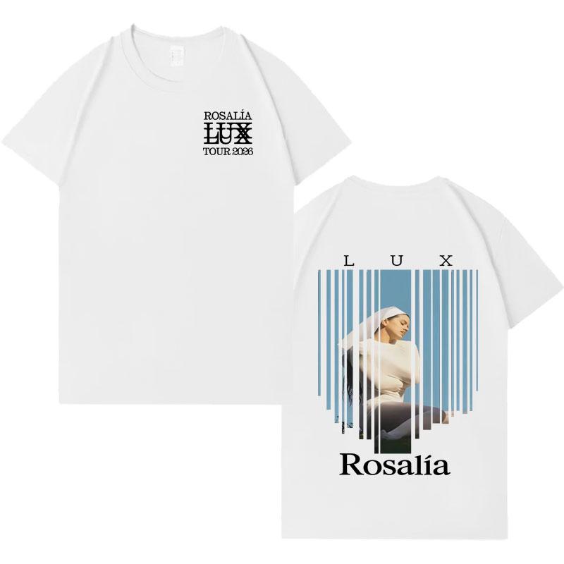 Rosalia Lux Tour Trendy Graphic Album Y2K T Shirt Men Women Gothic Oversized Crewneck Tshirt Cotton Tee Shirt Unisex