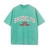 Retro Yuvilgan Vintage Brooklyn 1898 Futbolka Yuqori Sifatli Futbolkalar Yozgi Katta O'lchamdagi Qisqa Yengli Kiyimlar Paxta Bo'sh Ko'cha Toplari