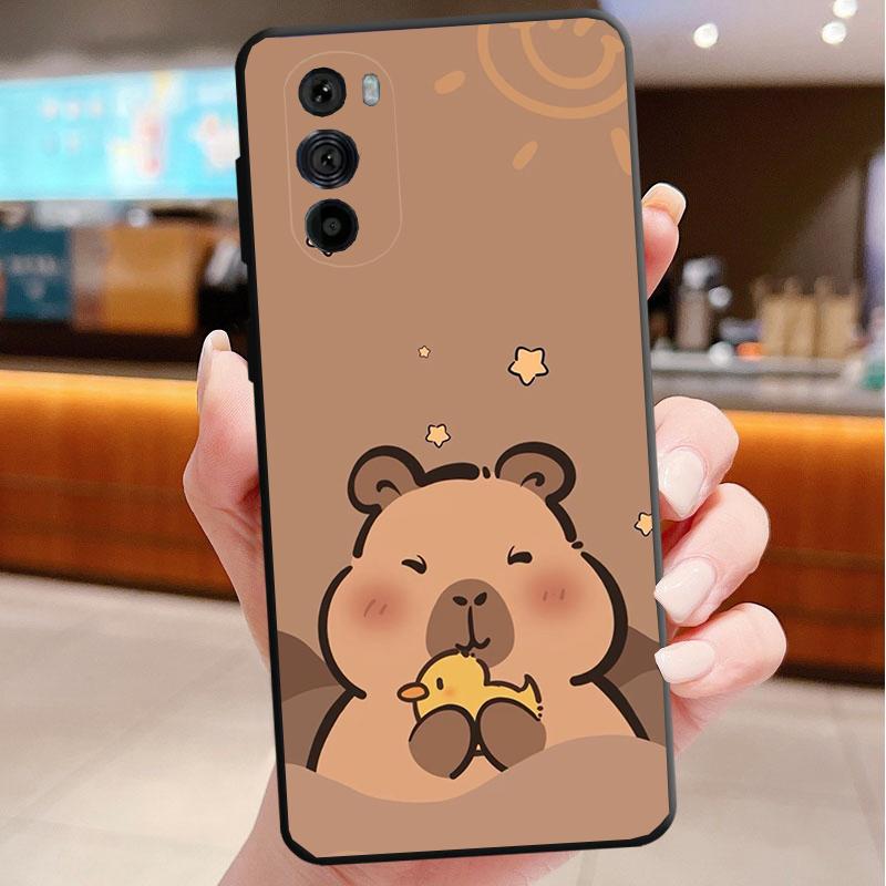 Cartoon capybara Funda Phone Case For Motorola Edge 50 40 Pro 60 50 40 30 Ultra Neo Fusion Moto G Play G Stylus G Power G