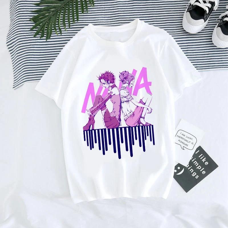 ZX TEE Аниме-футболка Нана Аниме-футболка Нана Осаки Футболка с персонажем манги Мерч BLACK STONES Футболка с принтом японского аниме-персонажа
